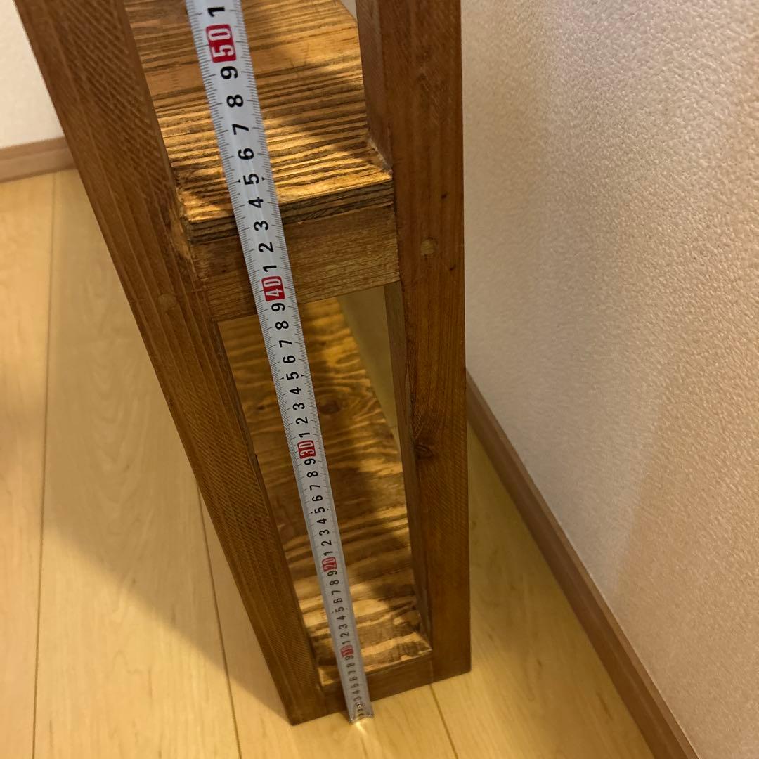 アンティーク風スリムラック　ハンドメイド　棚　飾り棚　木製家具