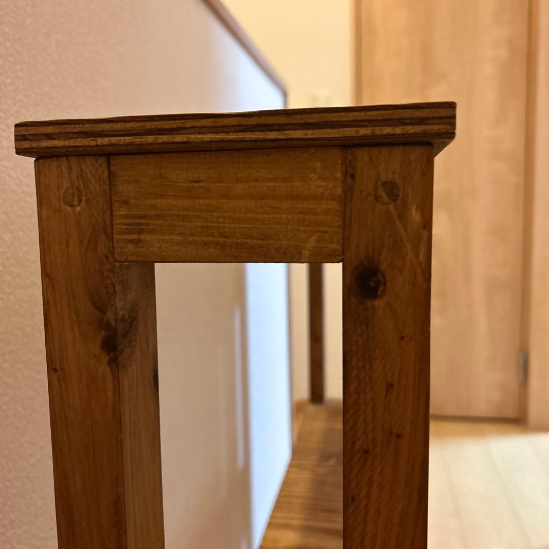 アンティーク風スリムラック　ハンドメイド　棚　飾り棚　木製家具