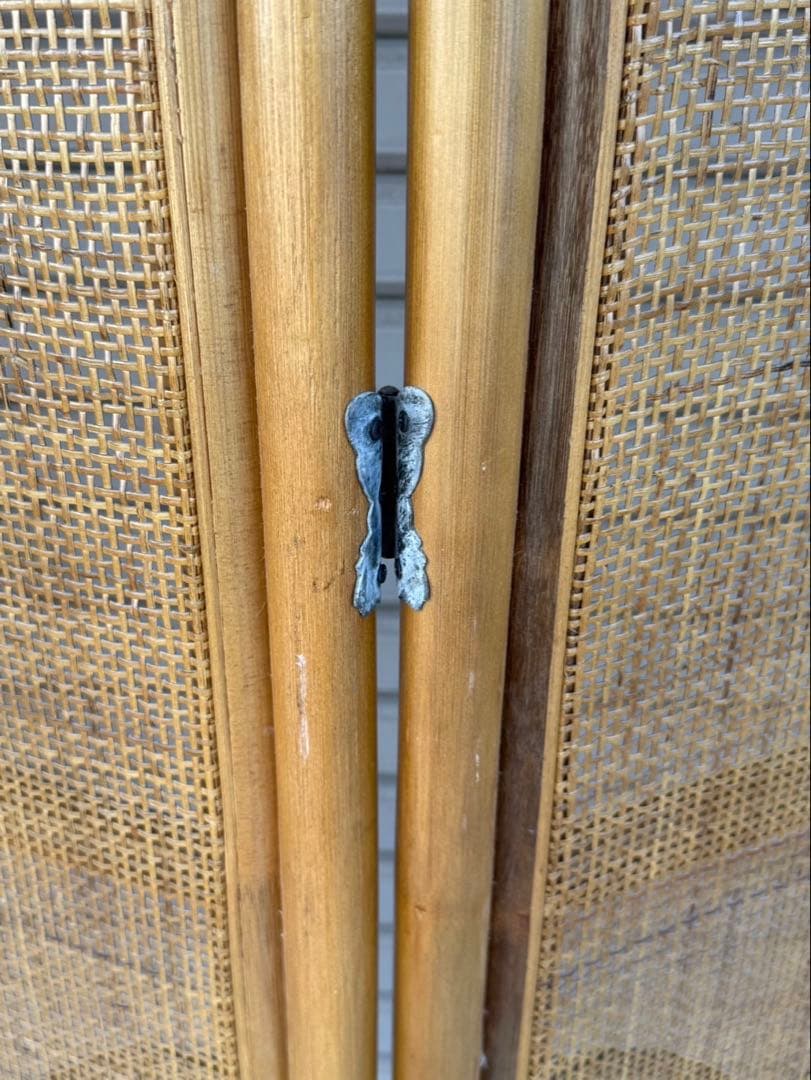 【送料込み】ラタン家具　パーテーション　4連　アーチ型　籐家具　ジャパンディ家具