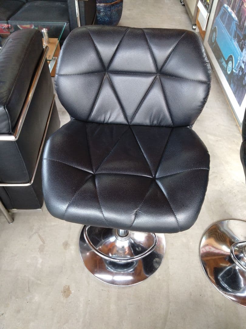 【直接引き取り限定】黒いカウンターチェア　2脚セット