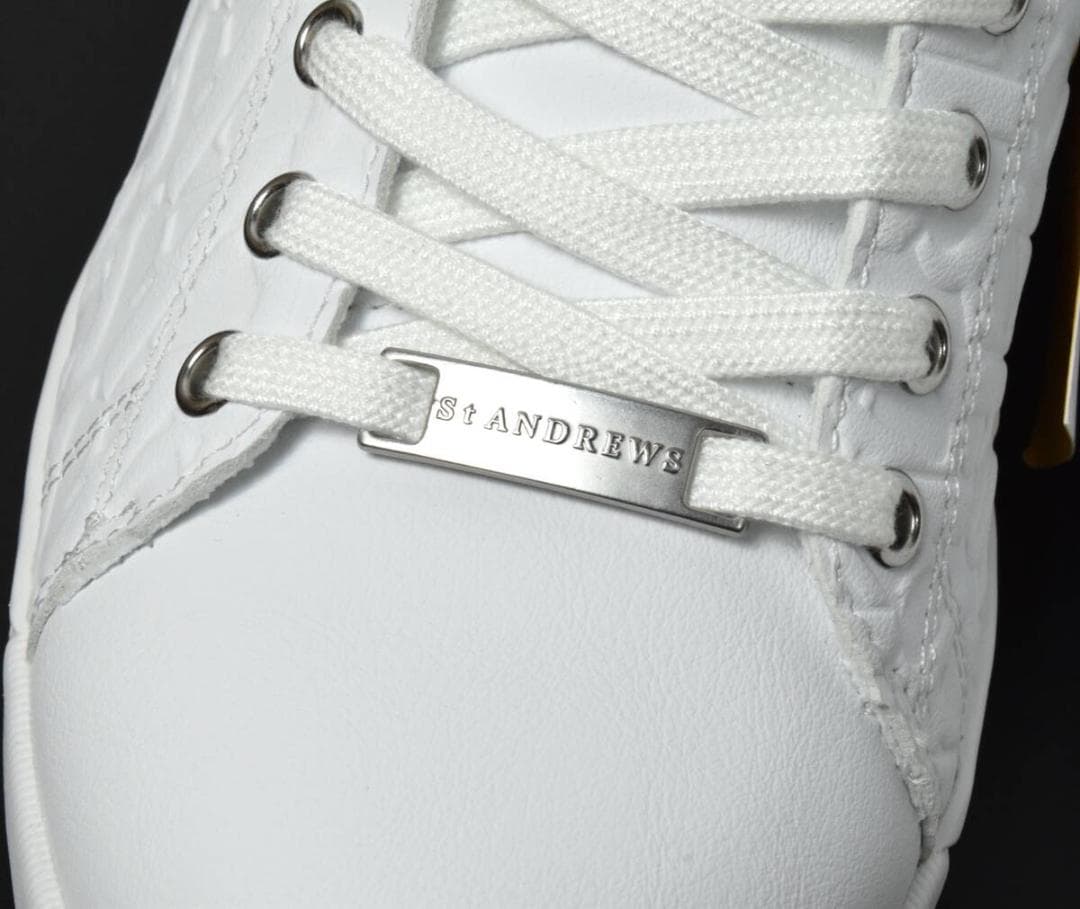 未使用3.7万 セントアンドリュース スパイクレスシューズ 25.5〜26 白
