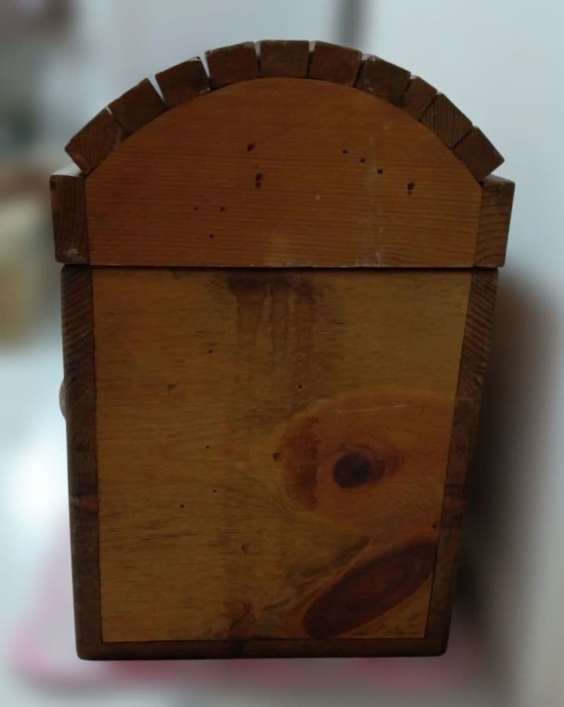 デコイ木製ボックス　年代物　木箱　おもちゃ箱　カントリー　道具入れ