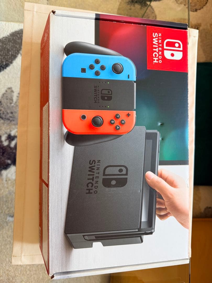 Switch 本体 赤青 箱付き 64GB SDカード付 ※ストラップ欠品