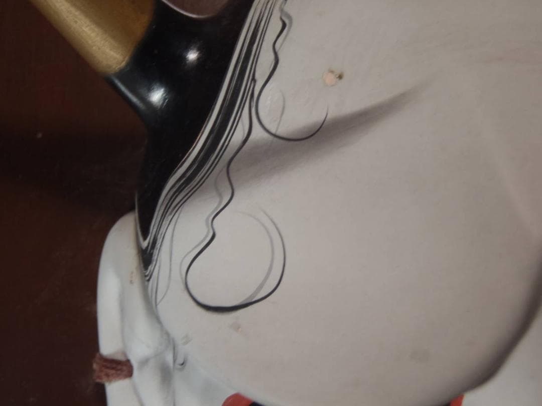 般若　お面　陶器　焼き物　壁掛け　オブジェ　青嵐 作　鬼　飾り　美術品