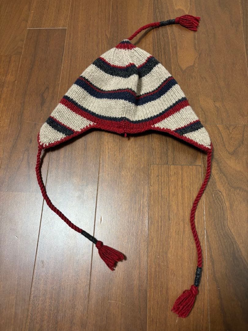 stussy ニット帽　　耳当て付き　フライトキャップ　ステューシー