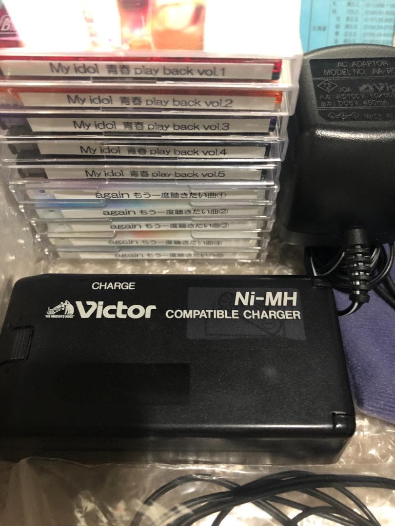 Victor　XM-C11　ポータブルMDプレーヤー　動作良好♬　付属品多数