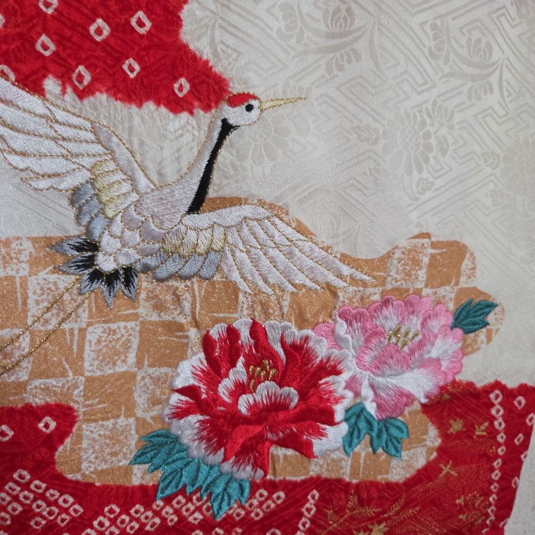 No60　正絹　女の子　お宮参り長襦袢付き　　産着　絞り