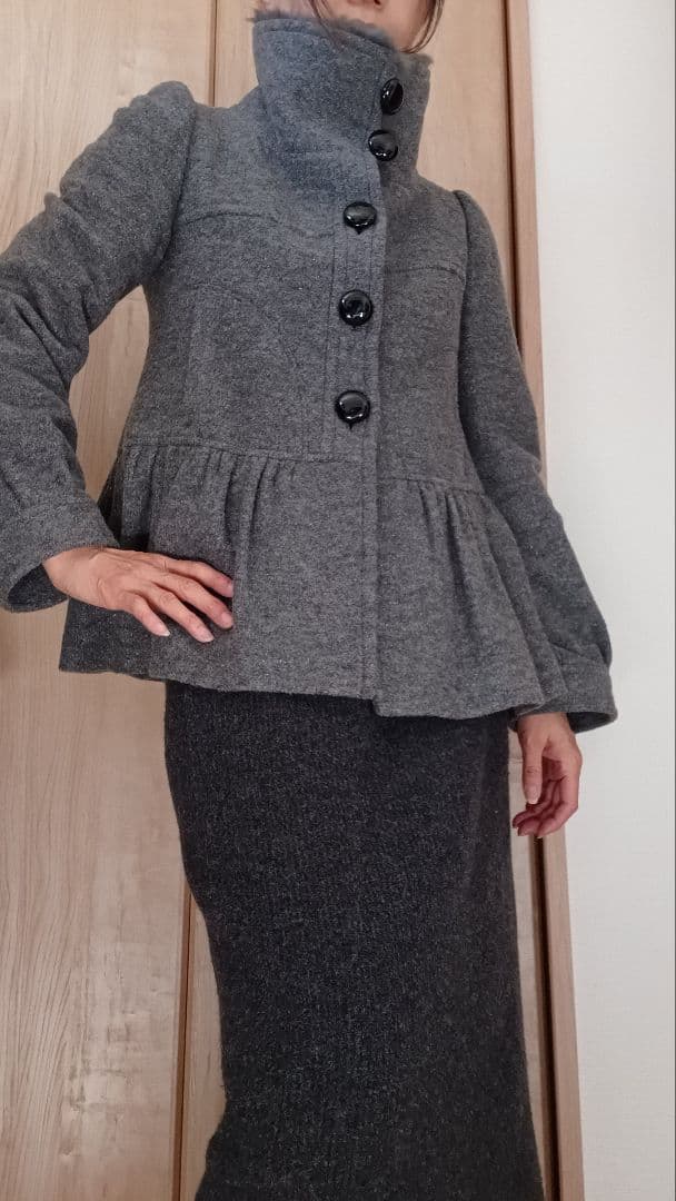 BURBERRYBLUE LABELバーバリーブルーレーベル　グレー　コート