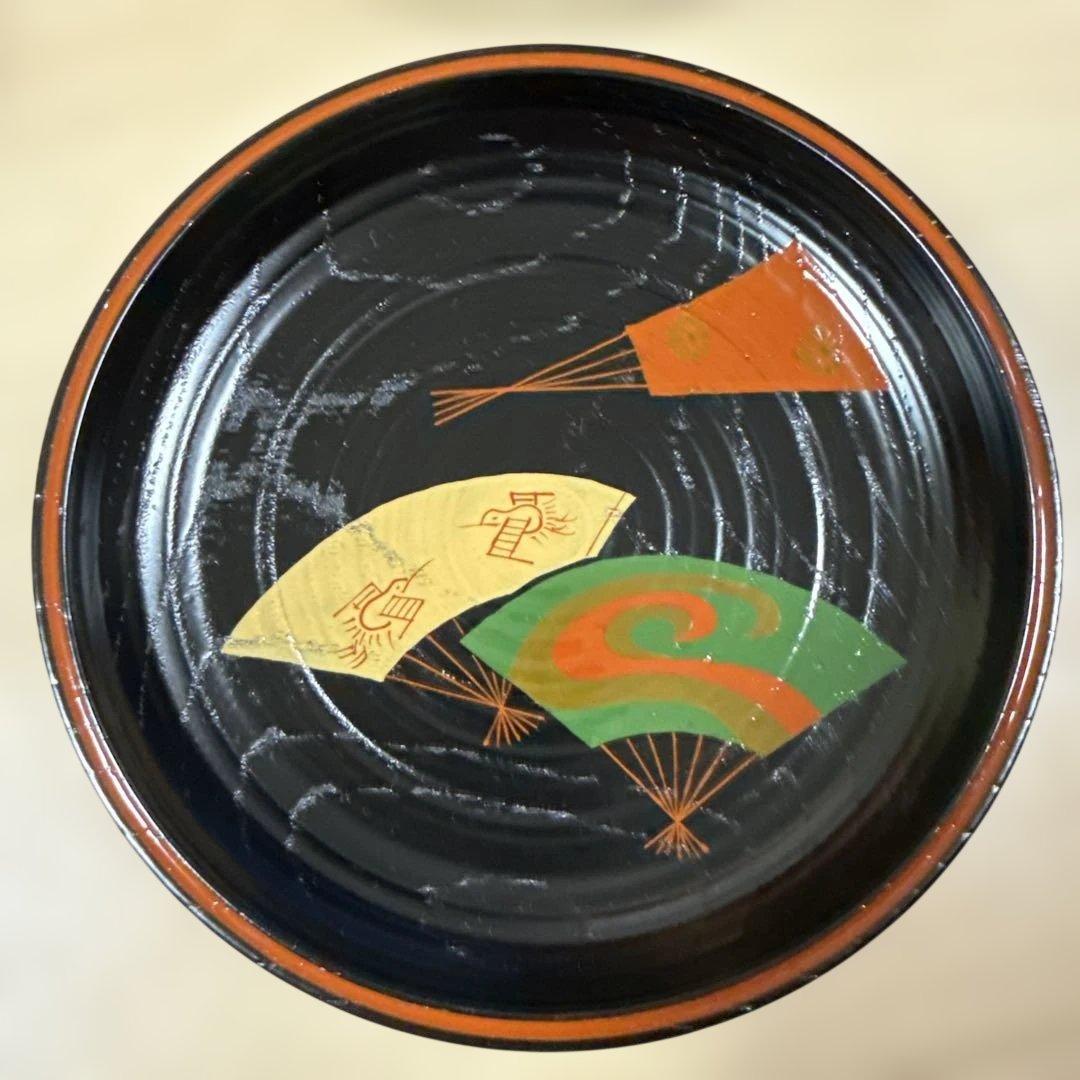 【平安表派 川瀬表完作 佐野長寛写？　 変絵 銘々皿×10客】天然木製