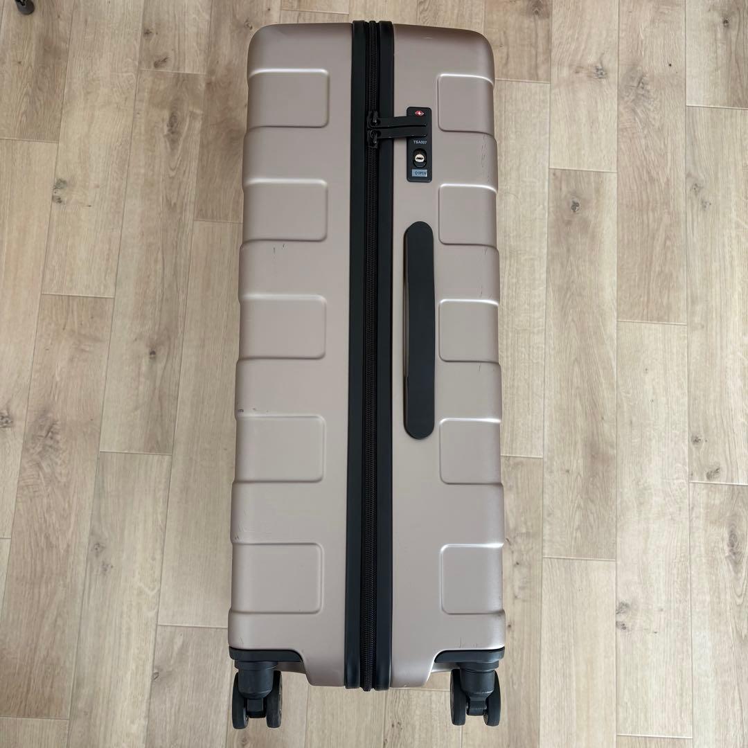 無印良品　バーを自由に調節できる　ハードキャリーケース（７５Ｌ）　ベージュ