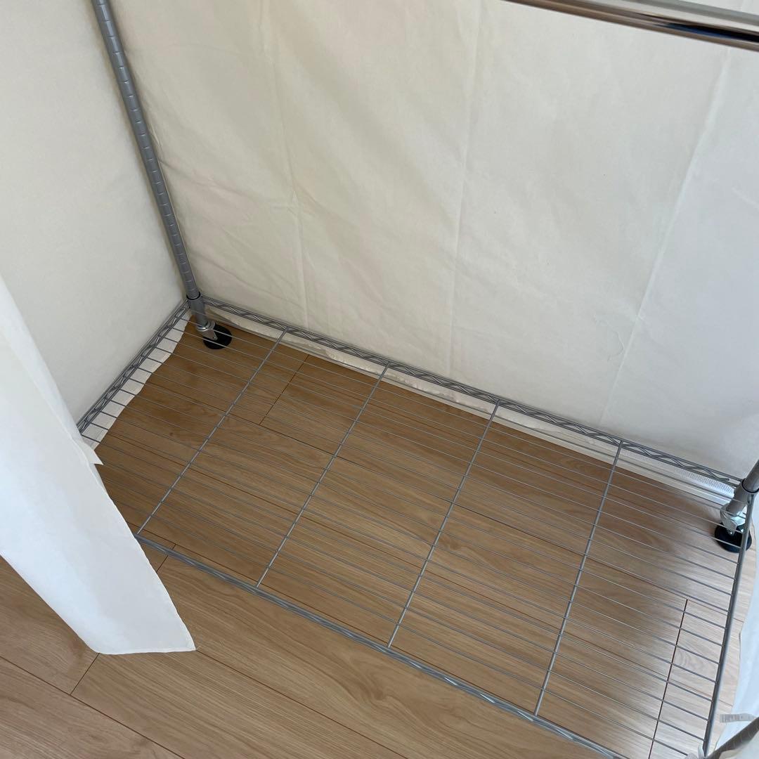 dinos 洗えるカバー付き 頑丈ハンガーラック 2段掛け　幅 約 120センチ