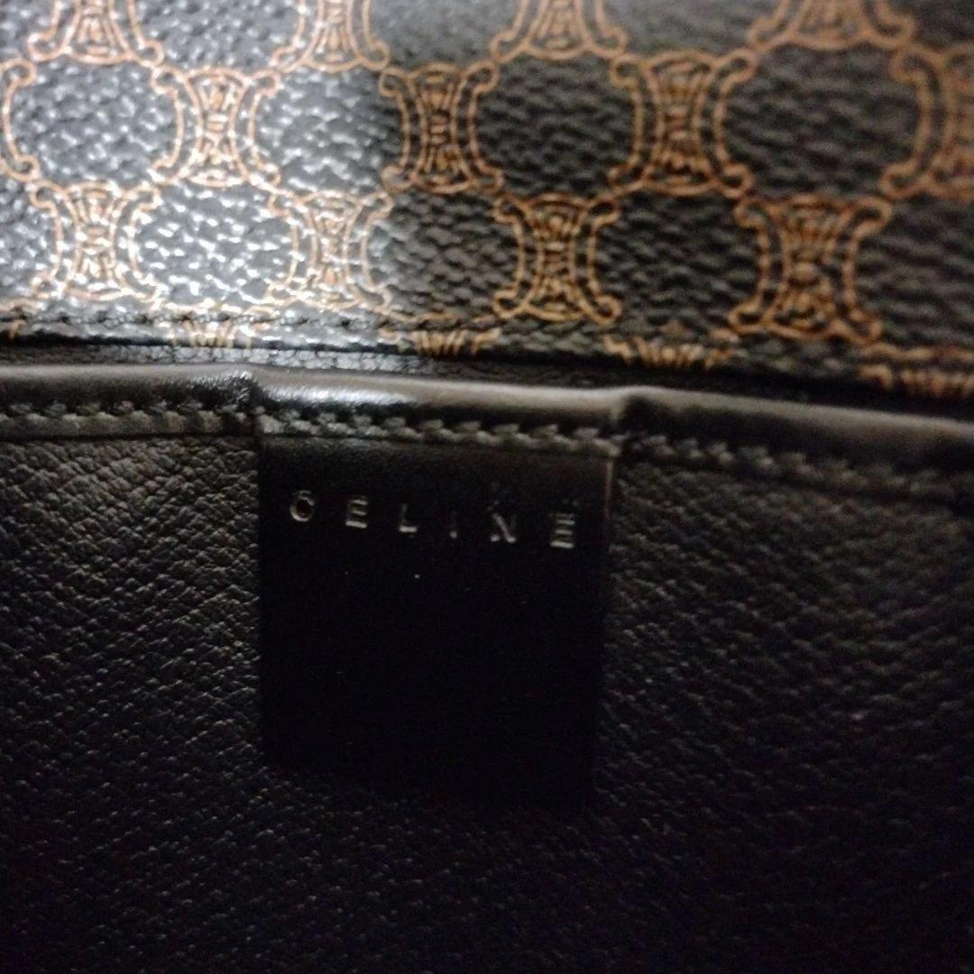 CELINEブラックドットパターンボディウエストバッグ