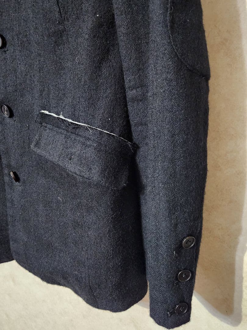 デンマーク製　黒ジャケットとサルエルパンツ セットアップ裏地刺繍　サイズ1と0