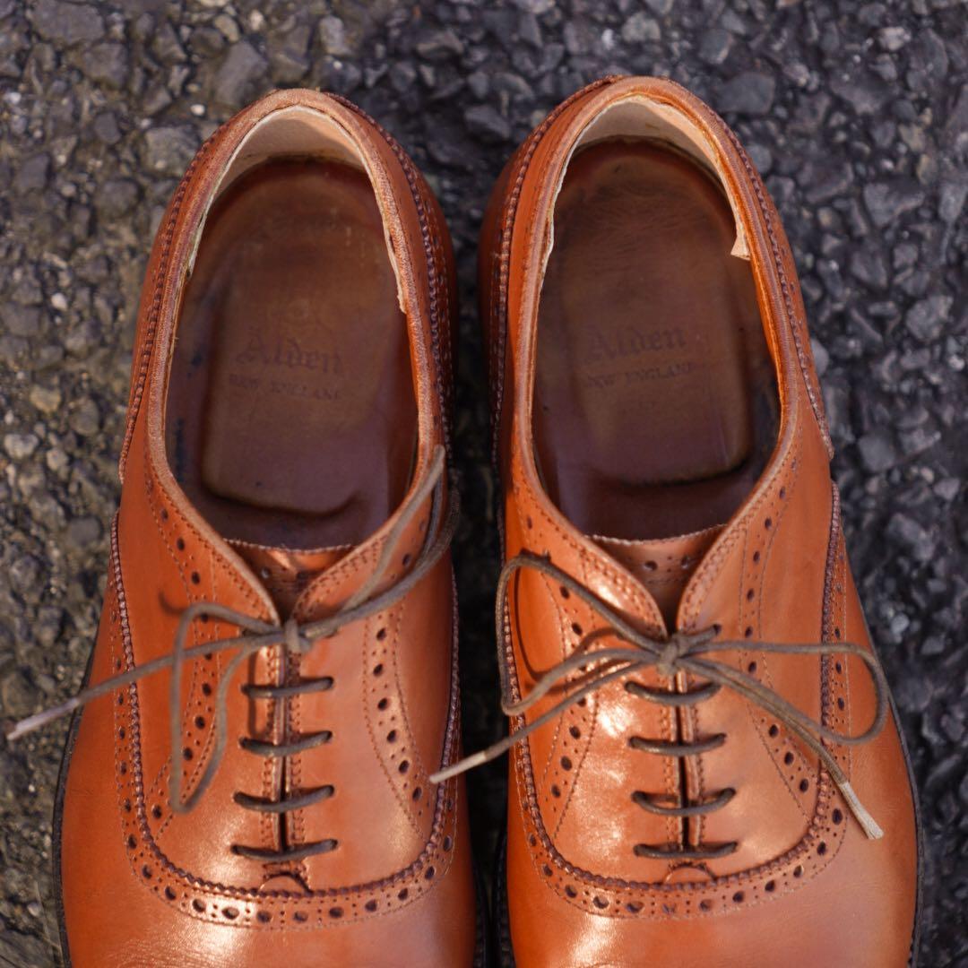 ⭐︎格安出品⭐︎ Alden 911 キャップトゥセミブローグ US8D