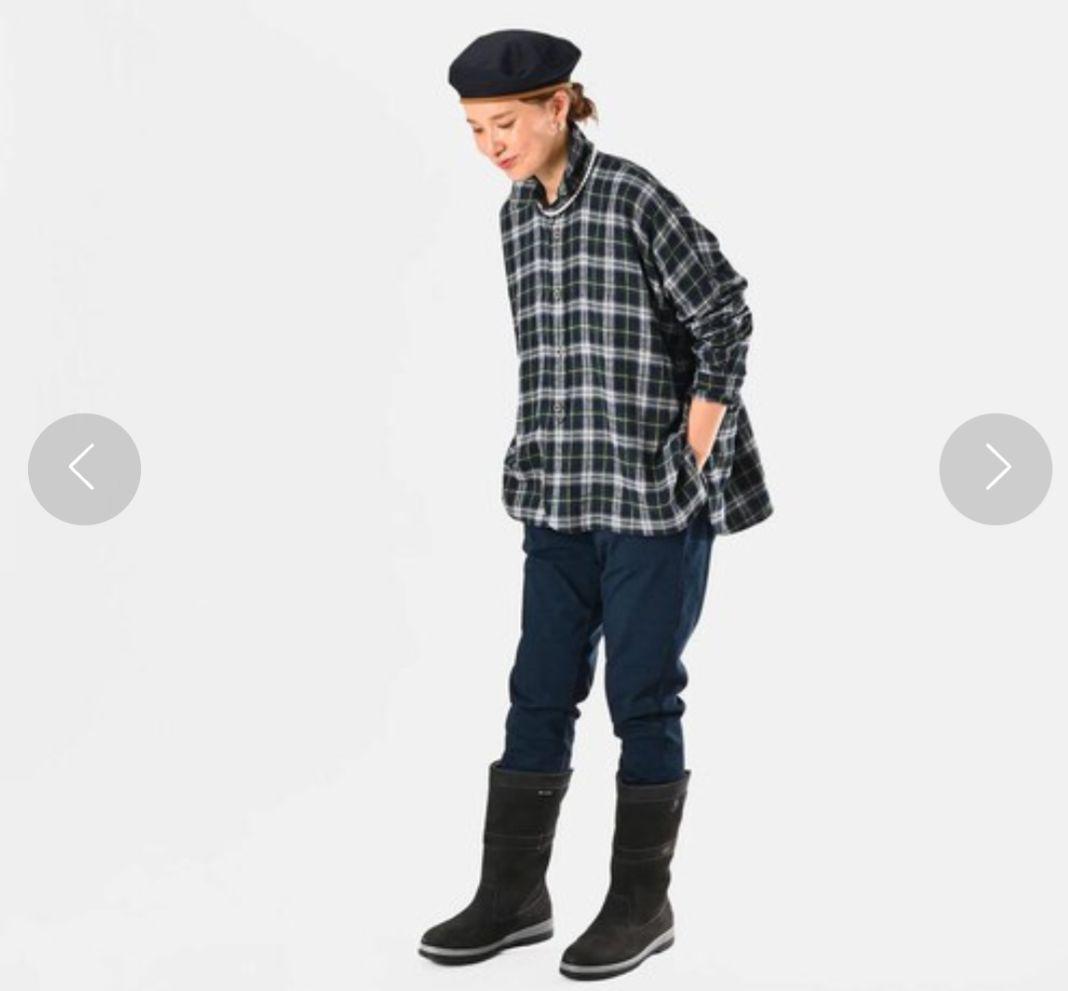 45R 二重織りのビッグシャツ