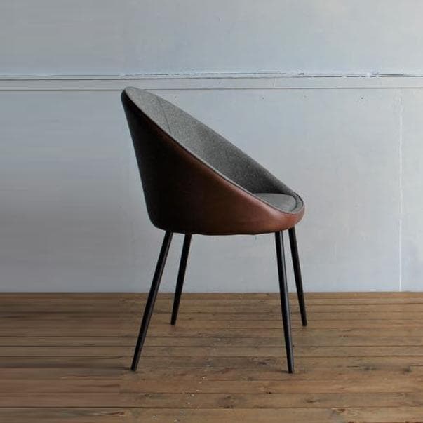 ラウンドシェル モダンチェア ダイニングチェア スチール脚 おしゃれ 椅子 家具