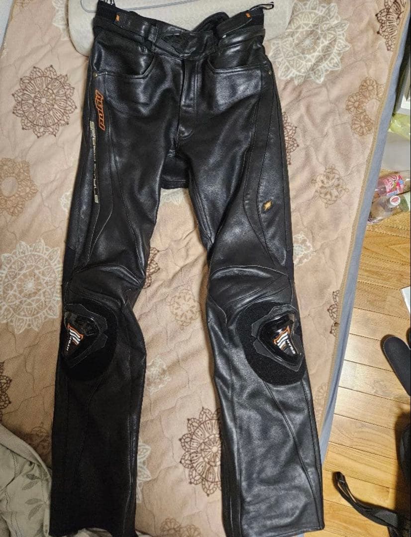 HYOD レザーパンツ スライダー付き 黒LL ブーツアウト