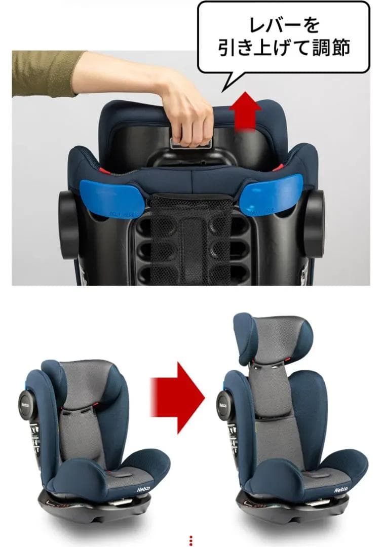 Nebio イージーピット 新生児から11歳まで長く使えるチャイルドシート
