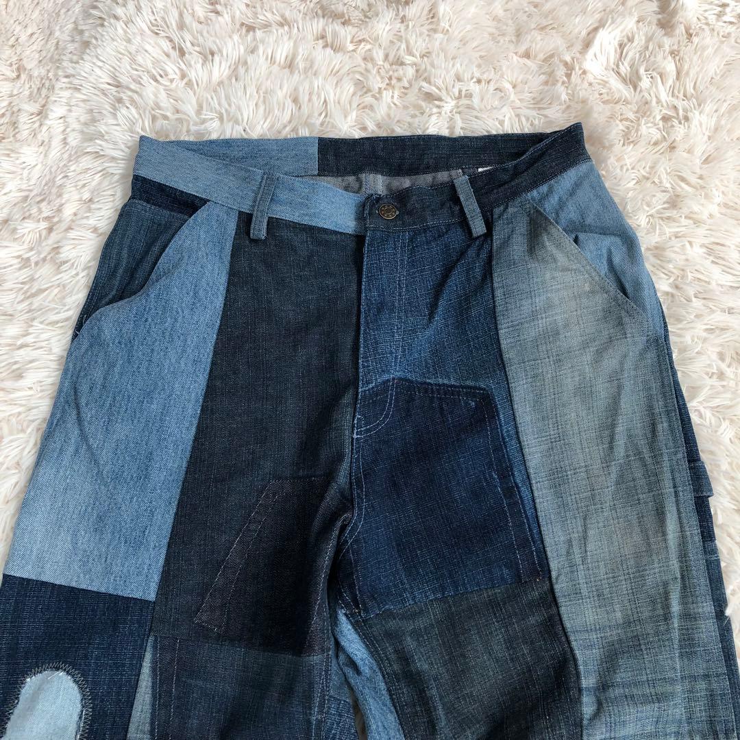 MR.REMAKE MAN.　ダメージ加工パッチワークデニムパンツ再構築リメイク