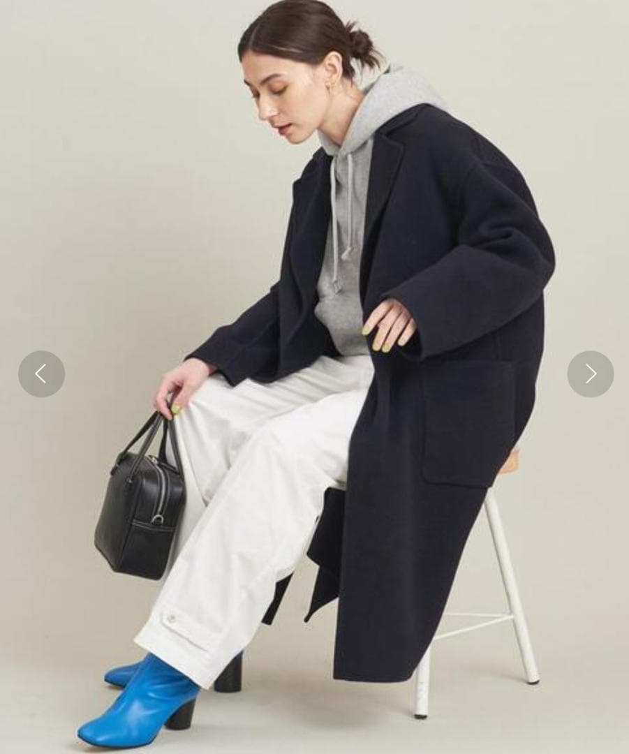 22aw Beauty & Youth テーラード ウール リバー コート M