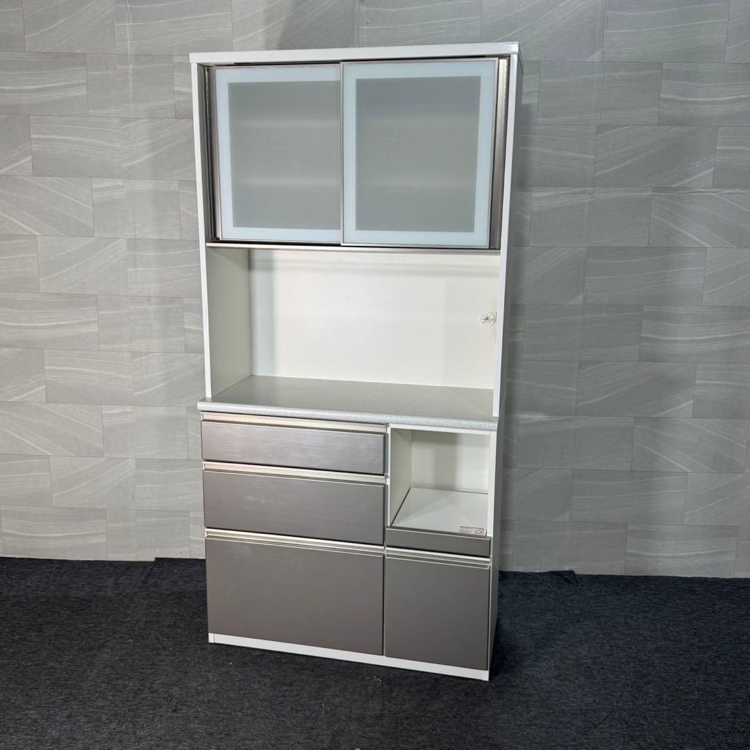 nitori キッチンボード 100cm ホワイト シンプル 食器棚 d3848