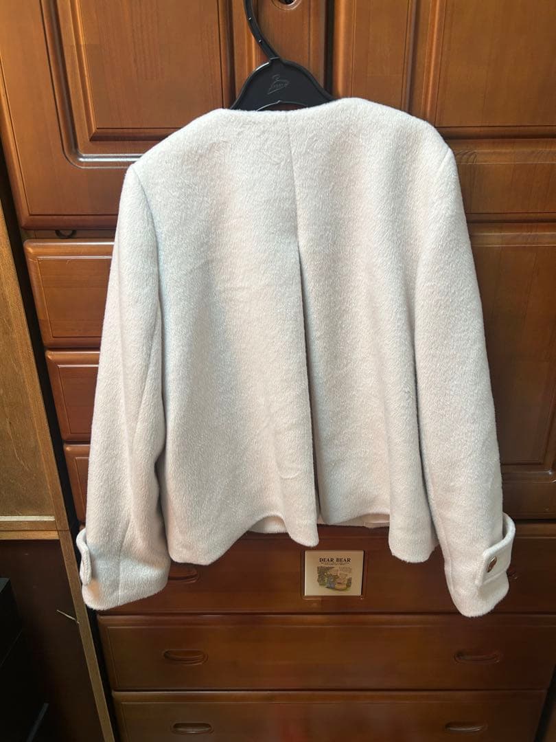 【新品•未使用】ノーカラーショートコート