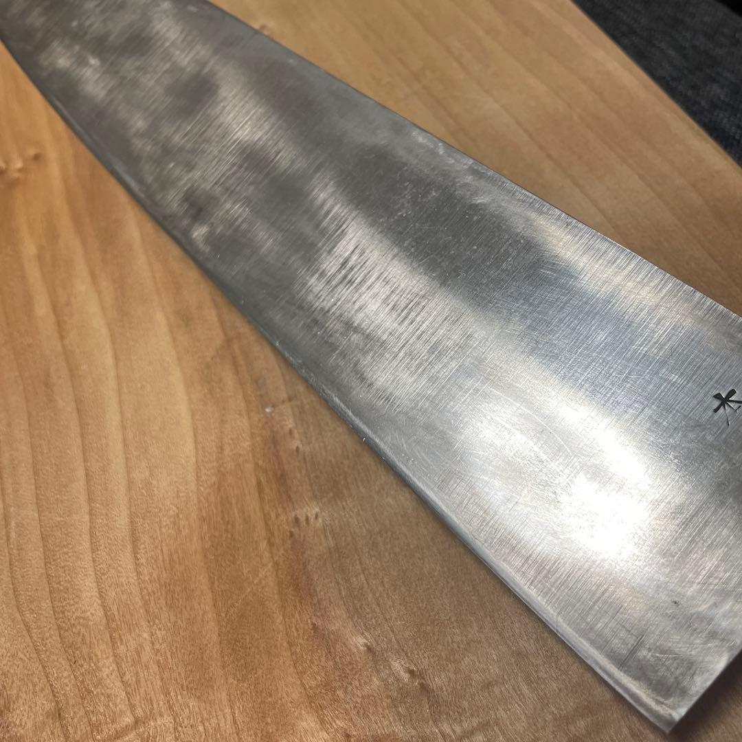 刀匠武蔵国光月作　日本鋼牛刀尺一