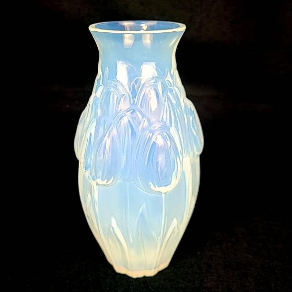 △美品△ラリック　チューリップ　花瓶　オパルセント　箱つき 2