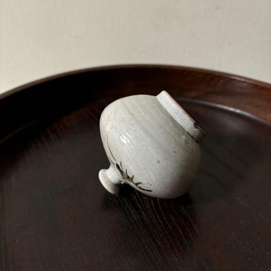 古伊万里染付油壷　⑤江戸時代　骨董　民芸　古道具　アンティーク　検:白洲正子李朝