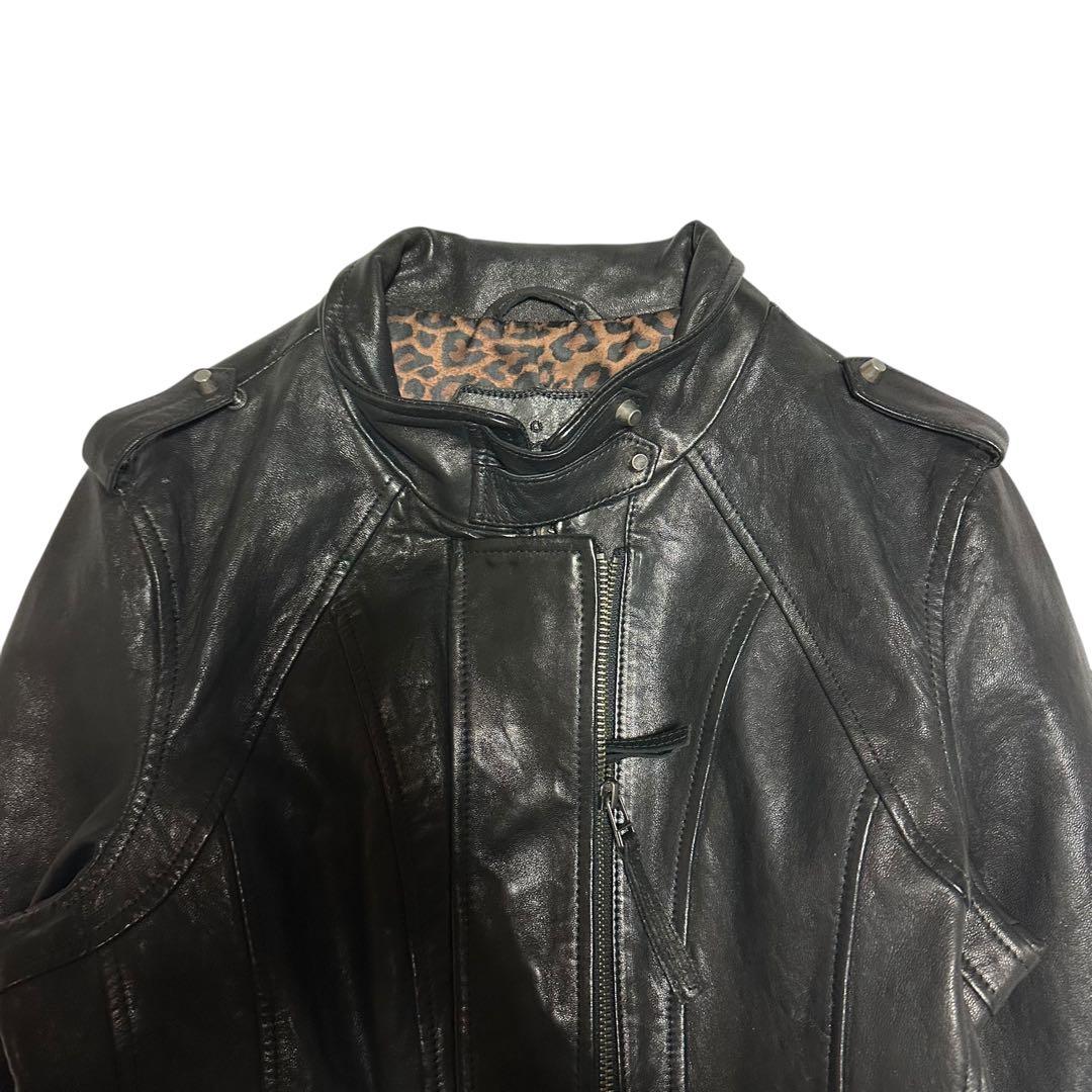 goa ゴア 00s leopard leather jacket Y2K 平成