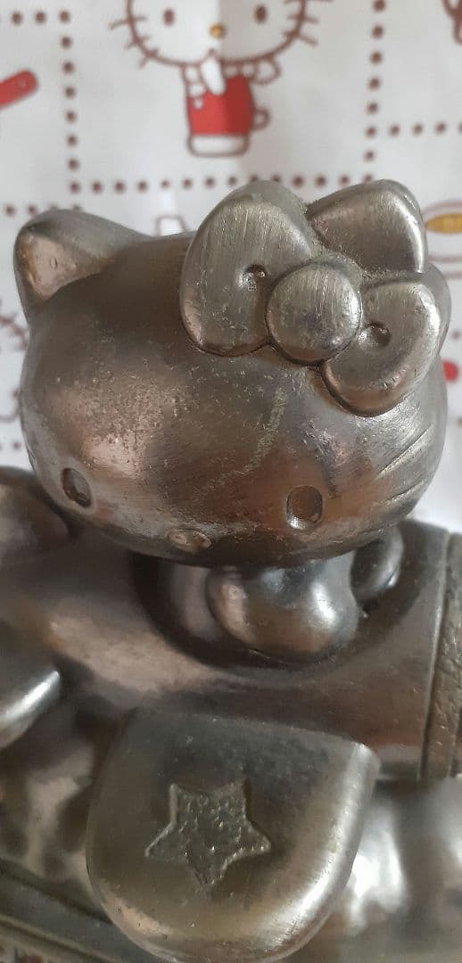 激レア キティ25周年シルバーブロンズ置物 1999年発売物