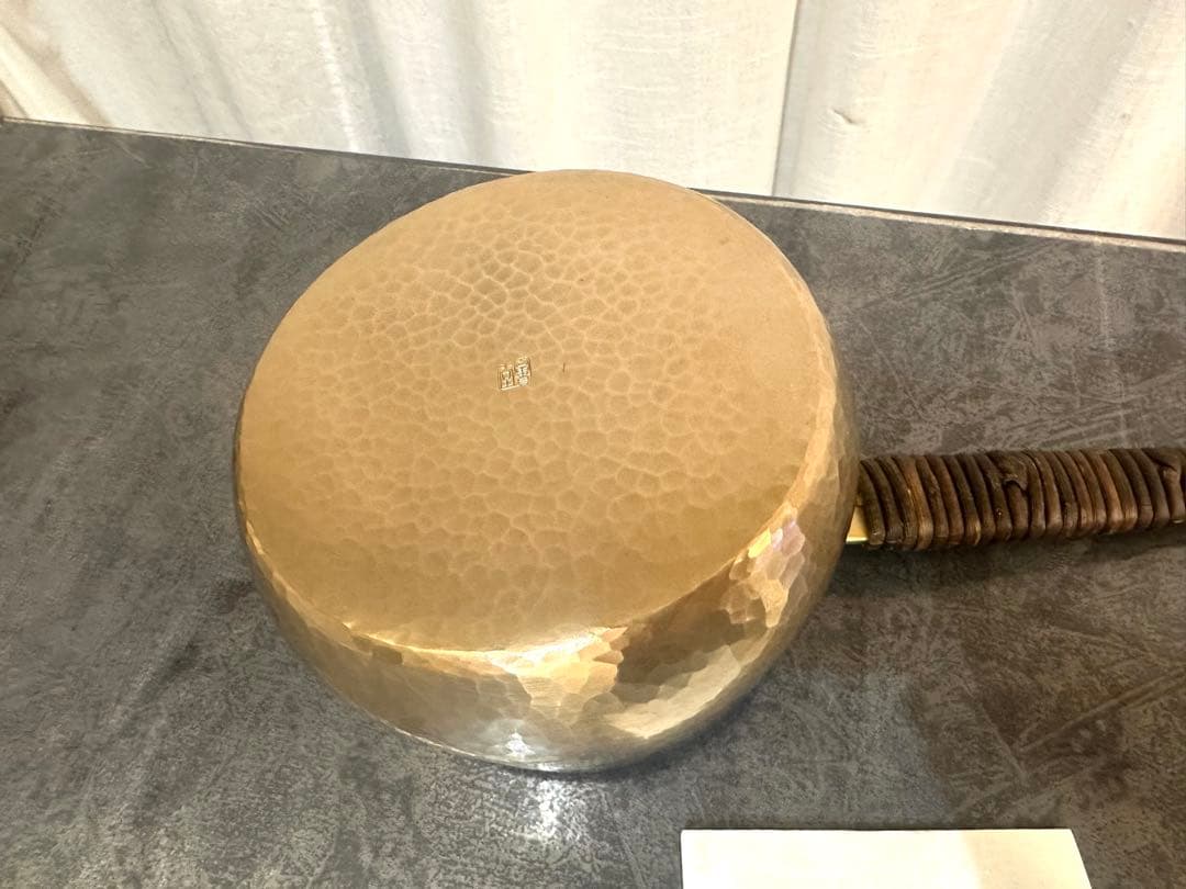 新品/富貴堂 ミルクパン コーヒーサーバー兼用 1.0L 金色 銅製 直火用