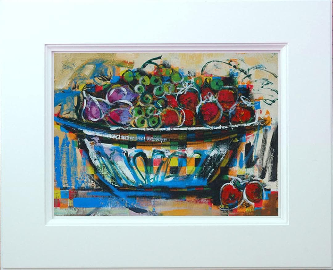 油絵 菅家令子 絵 絵画 インテリア 額付(黒) uF6-120209 果物