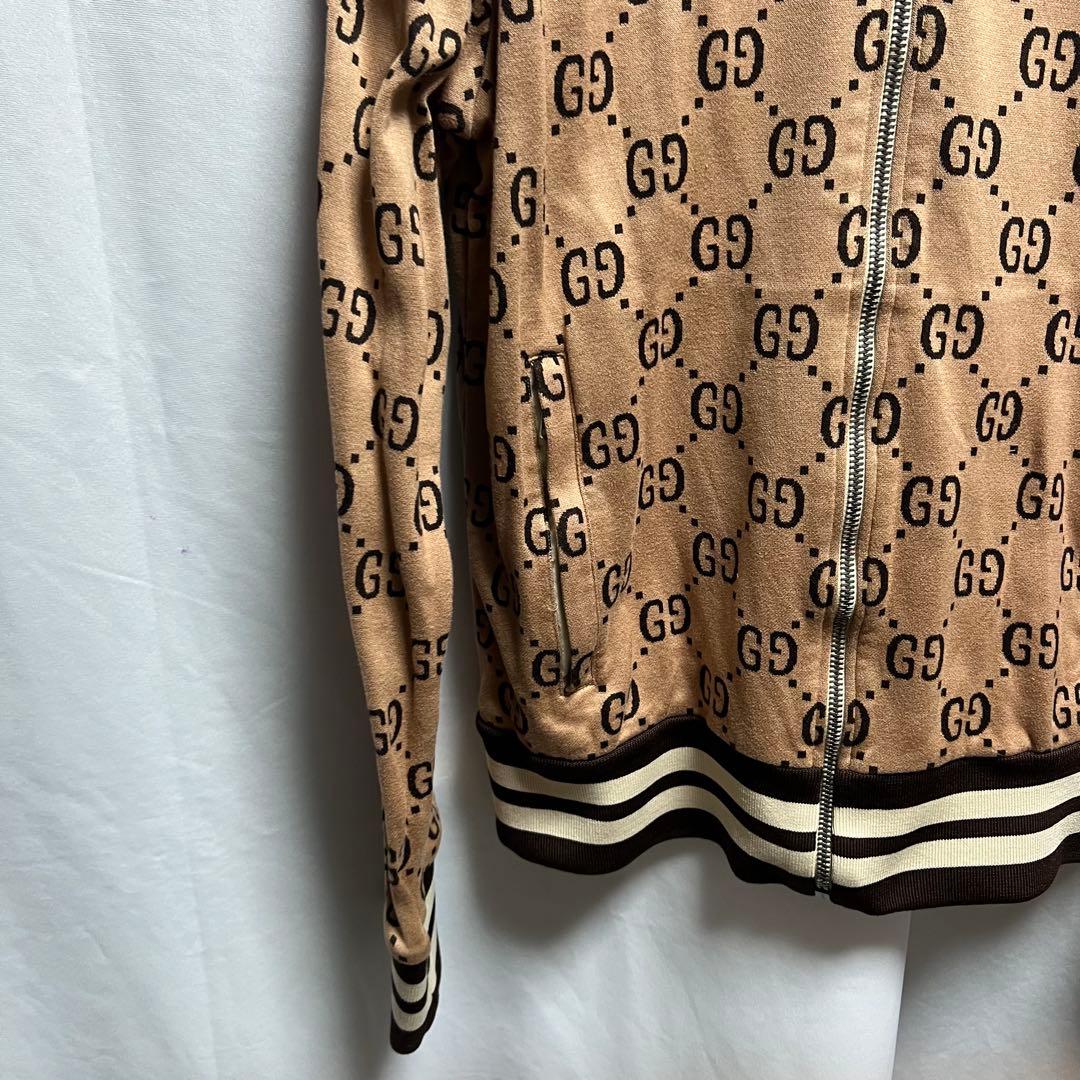 GUCCI グッチ　GGジャガードコットンジャケット ジャージ M ブラウン