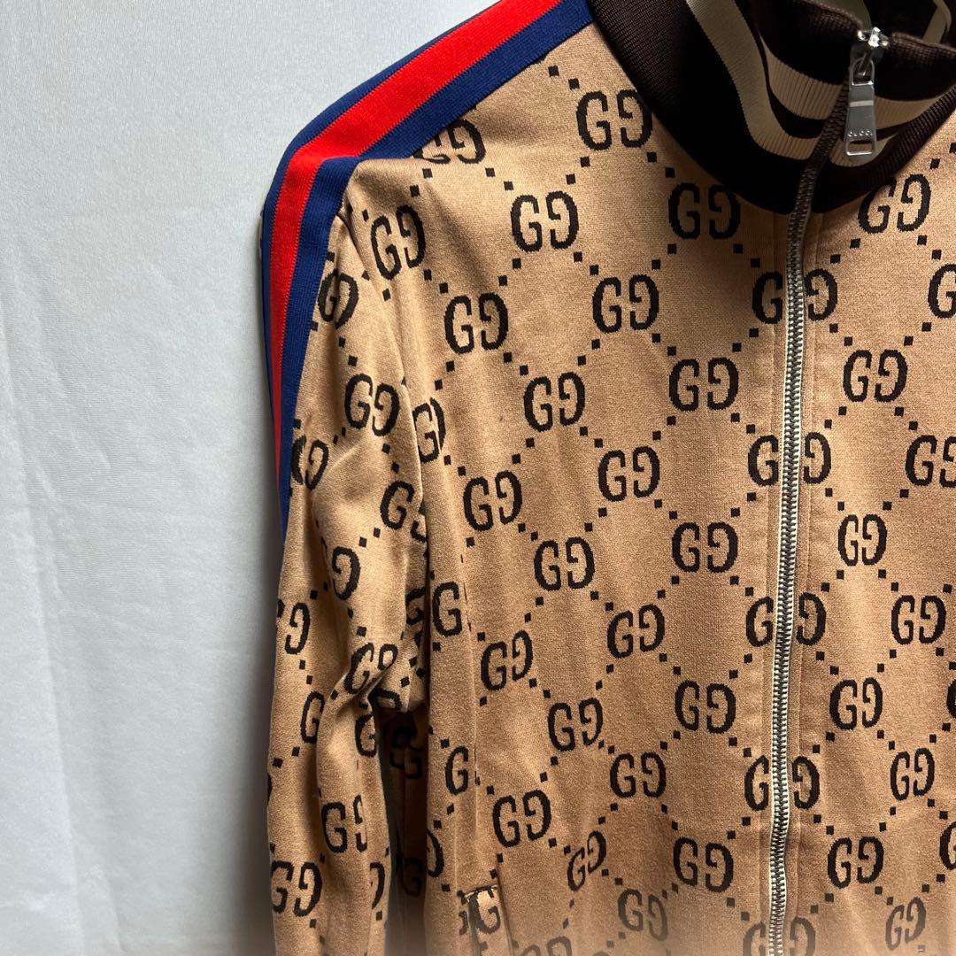 GUCCI グッチ　GGジャガードコットンジャケット ジャージ M ブラウン