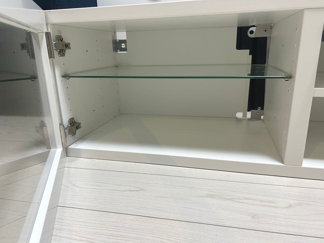 【美品】IKEA BESTÅ ベストー　テレビ台 ガラス天板