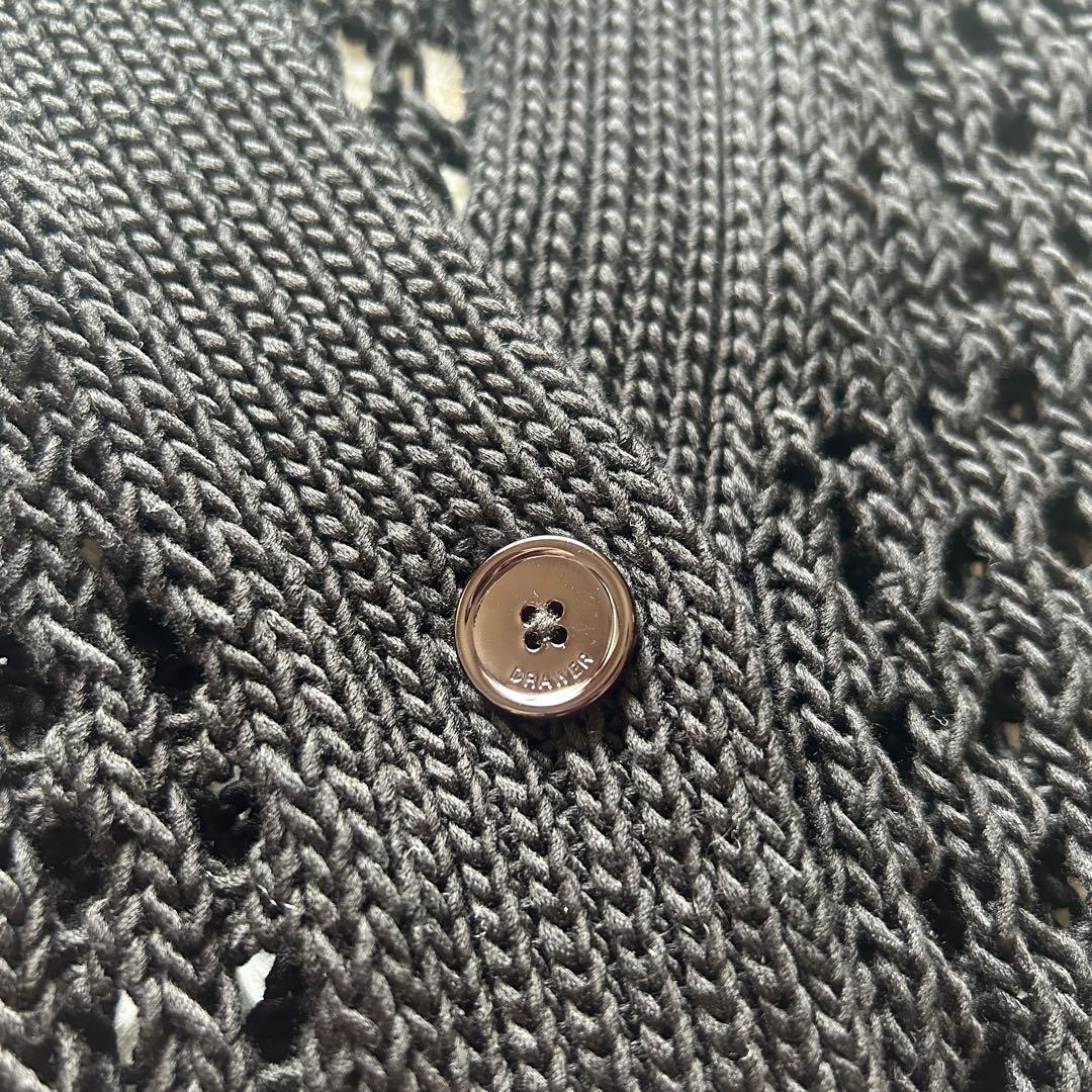 現行✨DRAWER SUMMER 3Gアイレットカーディガン ブラック