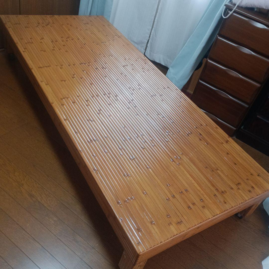 【美品】梅里竹芸 竹製シングルベッド 健康ベッドor座卓_竹家具