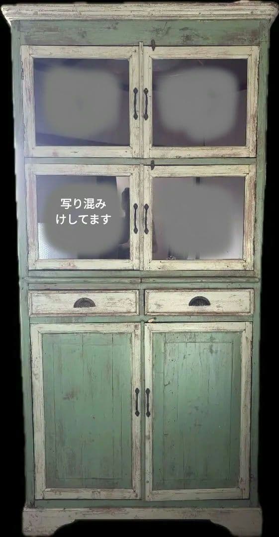 アンティーク キャビネット 民芸 家具 ビンテージ インド/フランス 食器棚