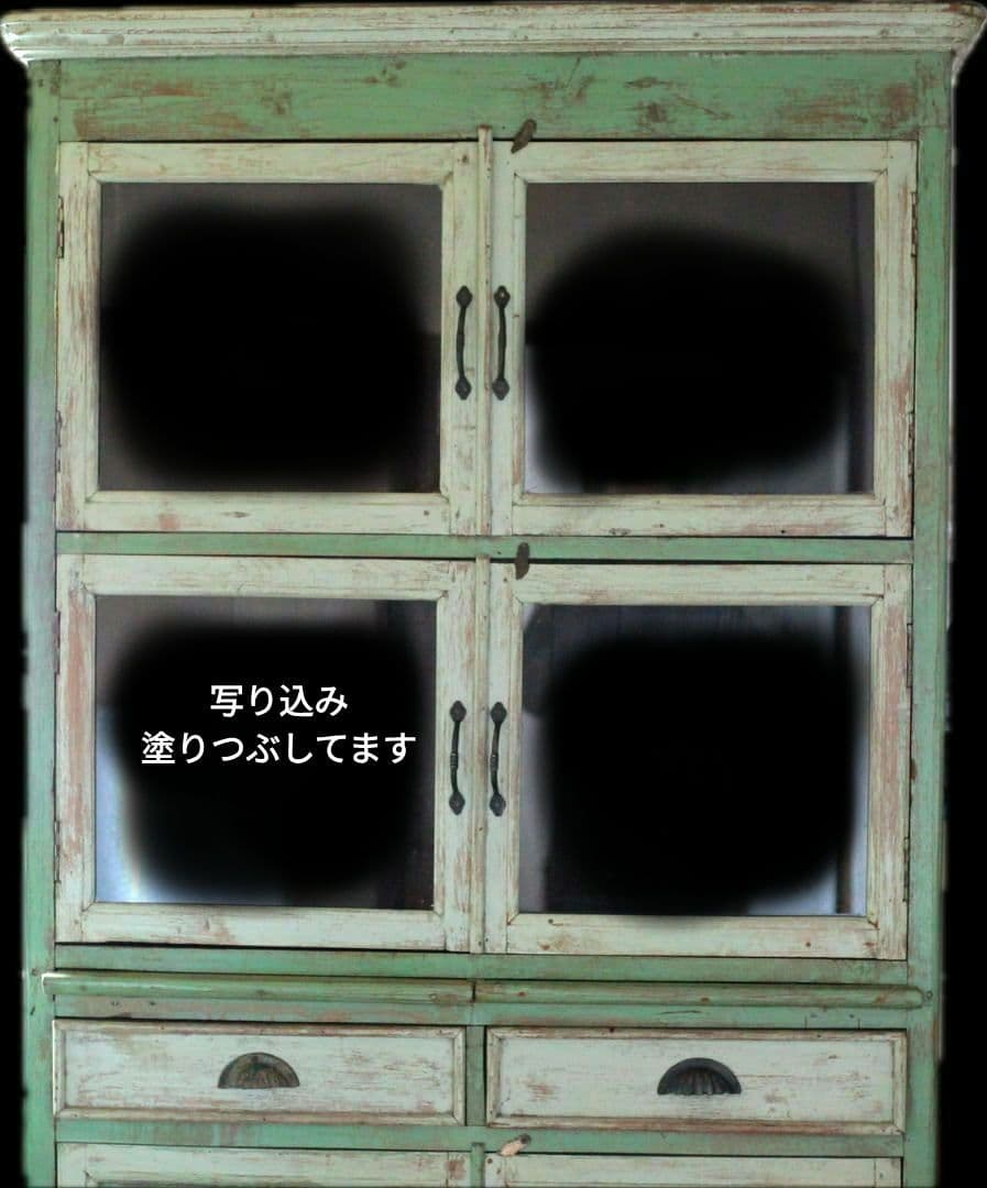 アンティーク キャビネット 民芸 家具 ビンテージ インド/フランス 食器棚