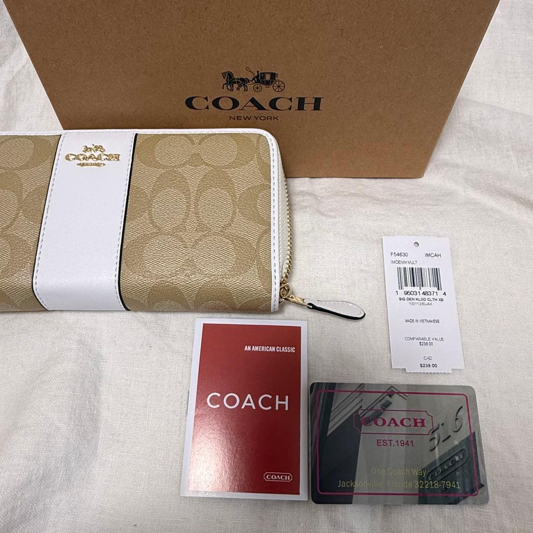 【新品未使用】coach COACH 長財布 白 財布