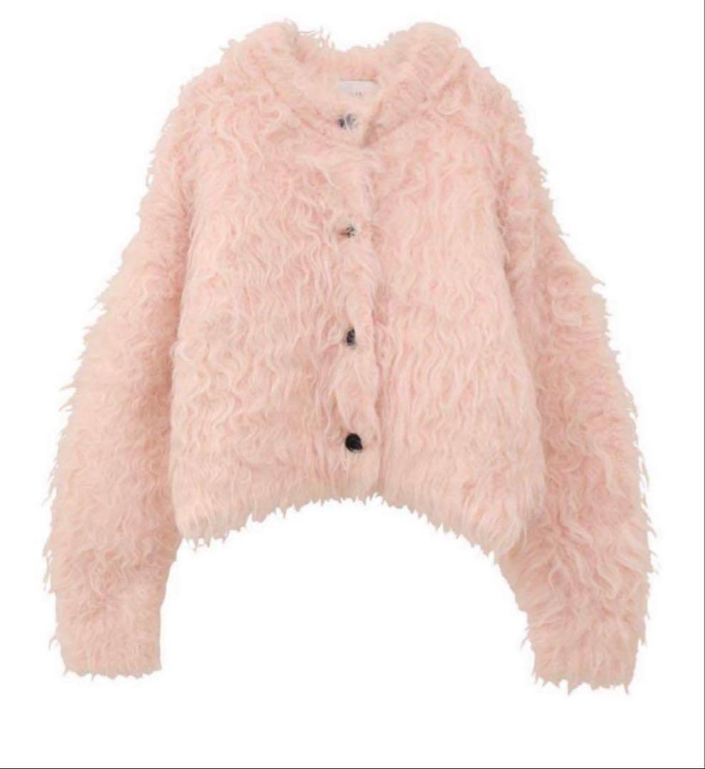 【美品】CLANE / シャギーショートニットカーディガン