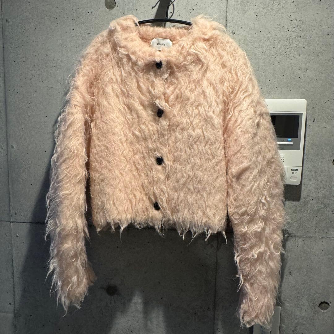 【美品】CLANE / シャギーショートニットカーディガン
