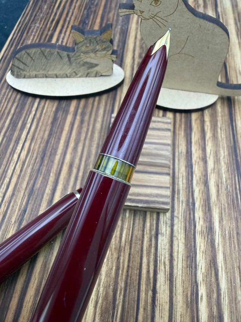 レア MONTBLANC 万年筆 NO.12 ボルドー F 18C