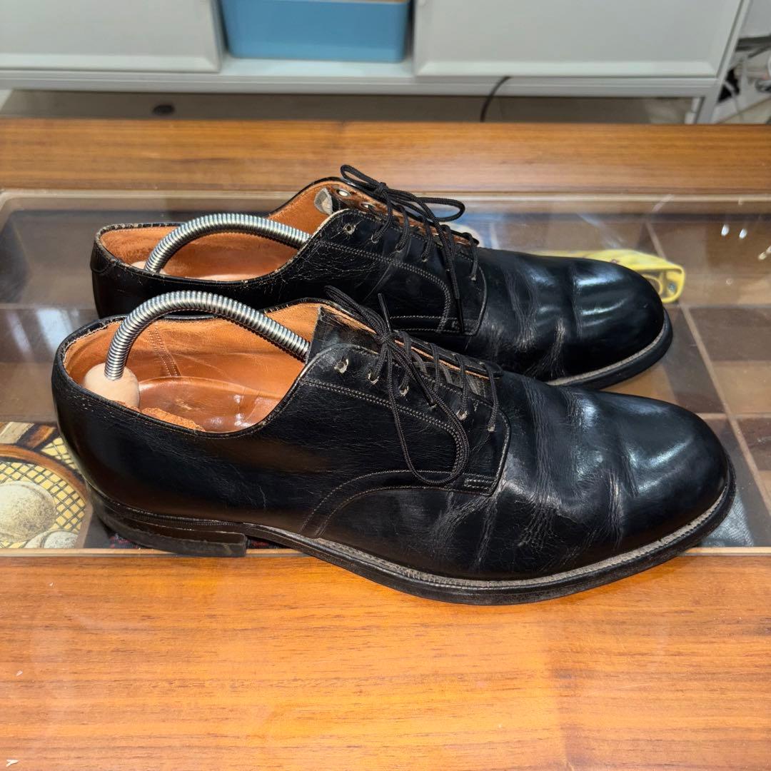 60s USNAVY サービスシューズ レザー ドッグイヤー