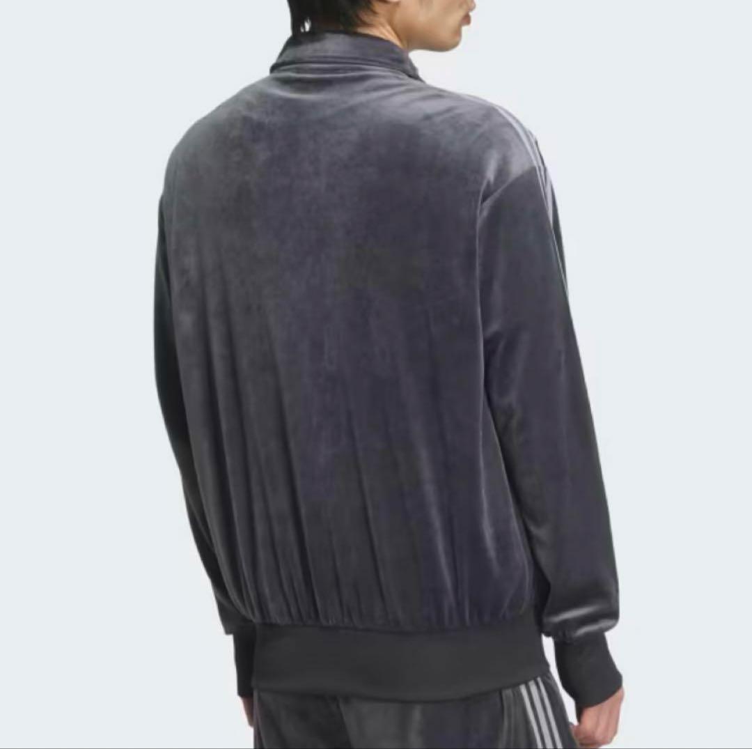 国内完売 ✨　アディダス トラックトップ ベロア ダークグレー 2XL