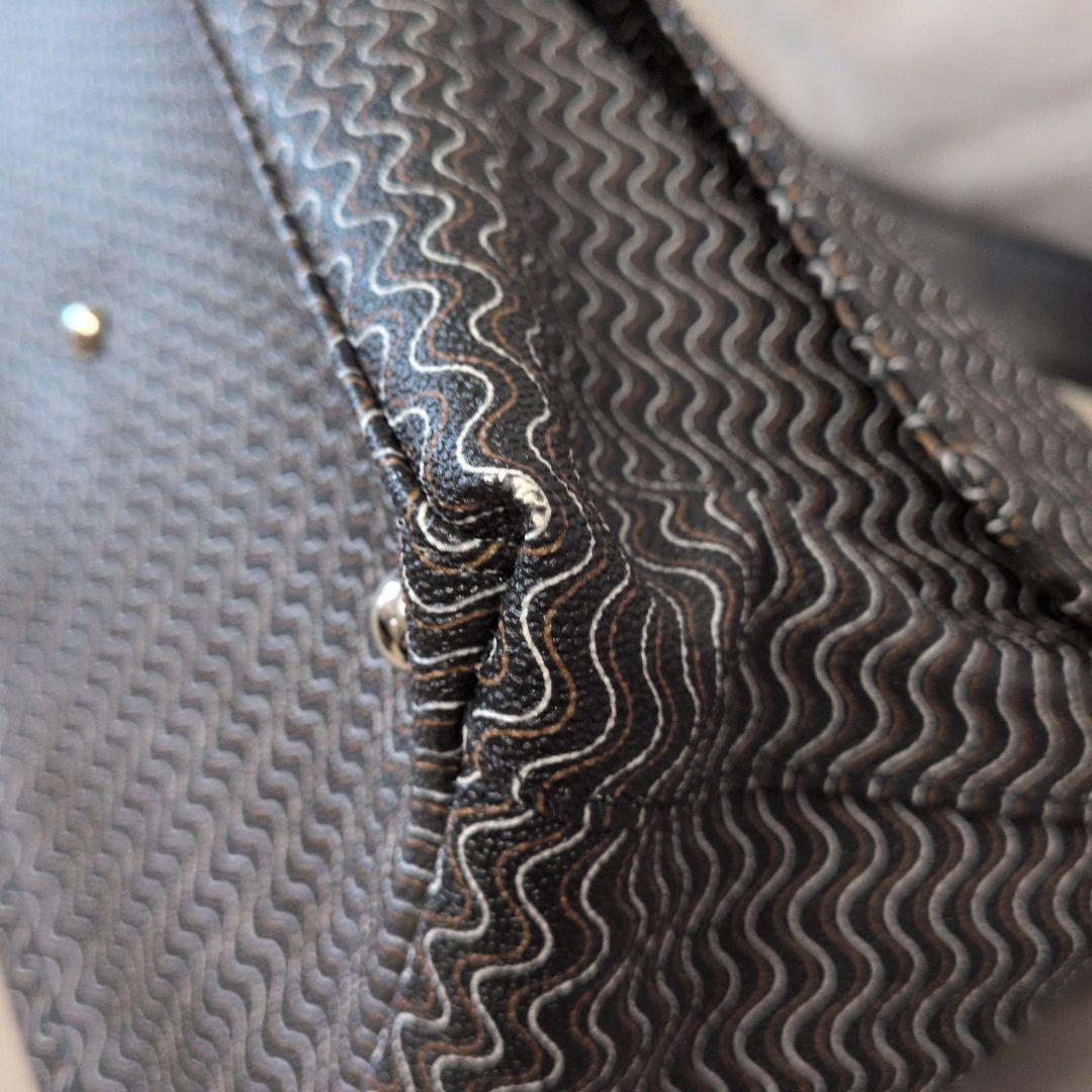 ザネラート　ポスティーナ　PVC ハンドバッグ　ブラック　サイズM＋