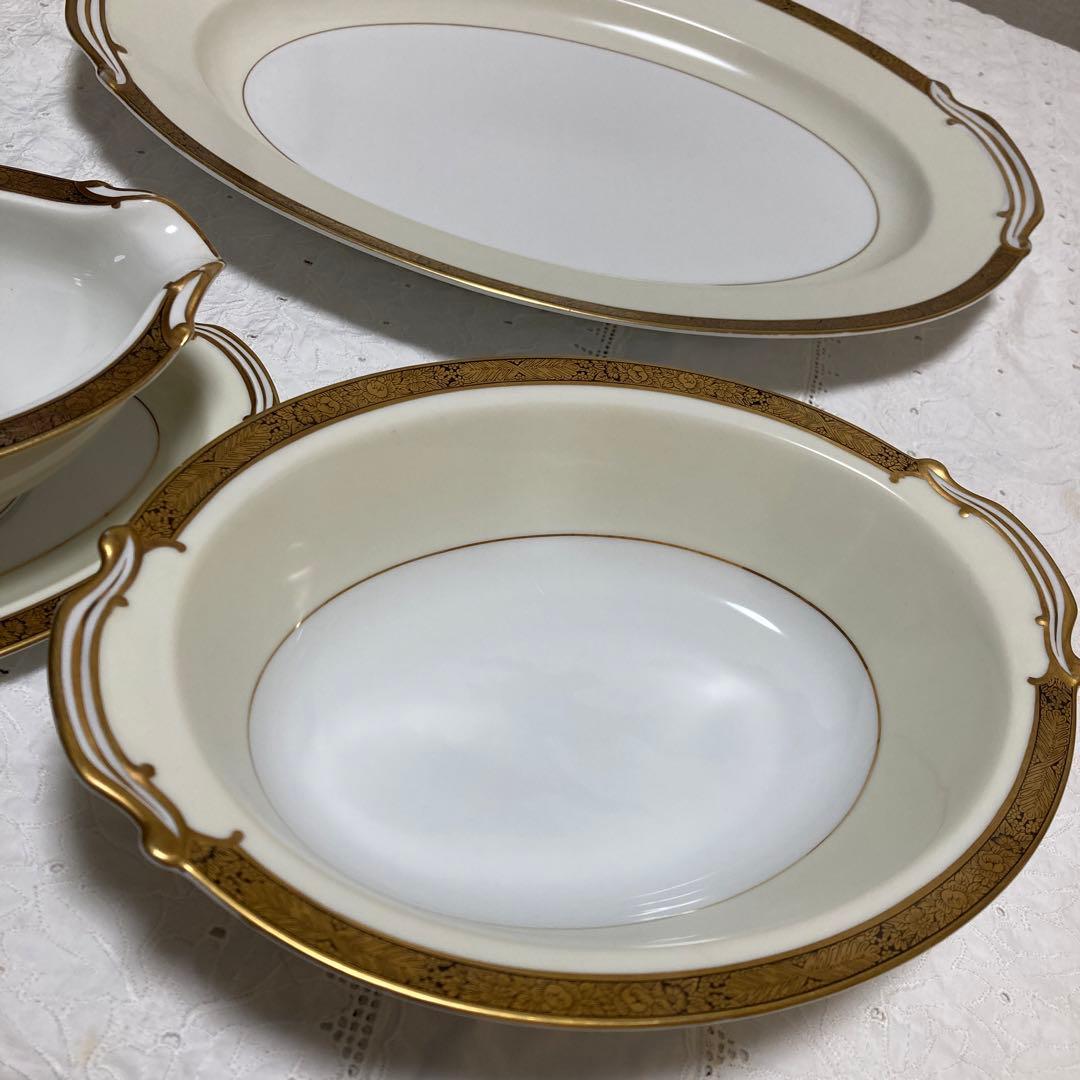 ノリタケGOLDKIN4985大皿プレート.オーバルボウル.クレビーソース