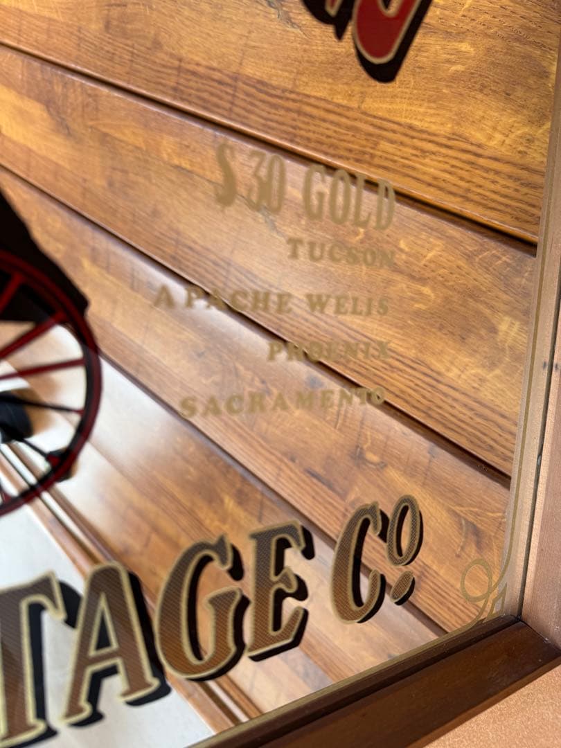 ビンテージ パブミラー The WELLS FARGO アンティーク品　レトロ