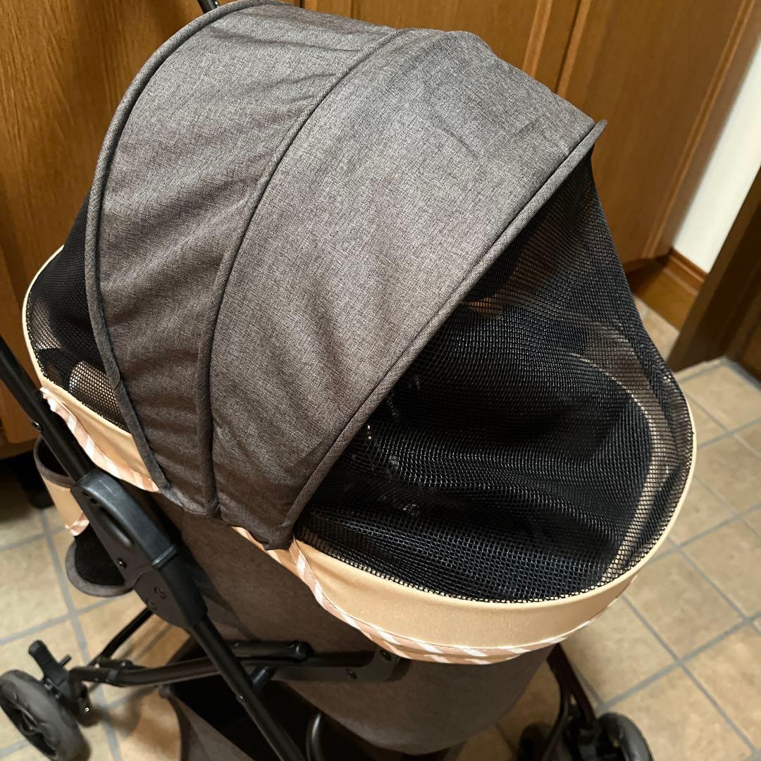 GEX ペットカート　わんわんカート スーパーライト　モカブラウン　雨除けカバー